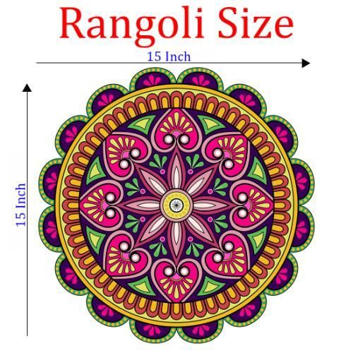 Diwali Rangoli Stickers Flower Pan