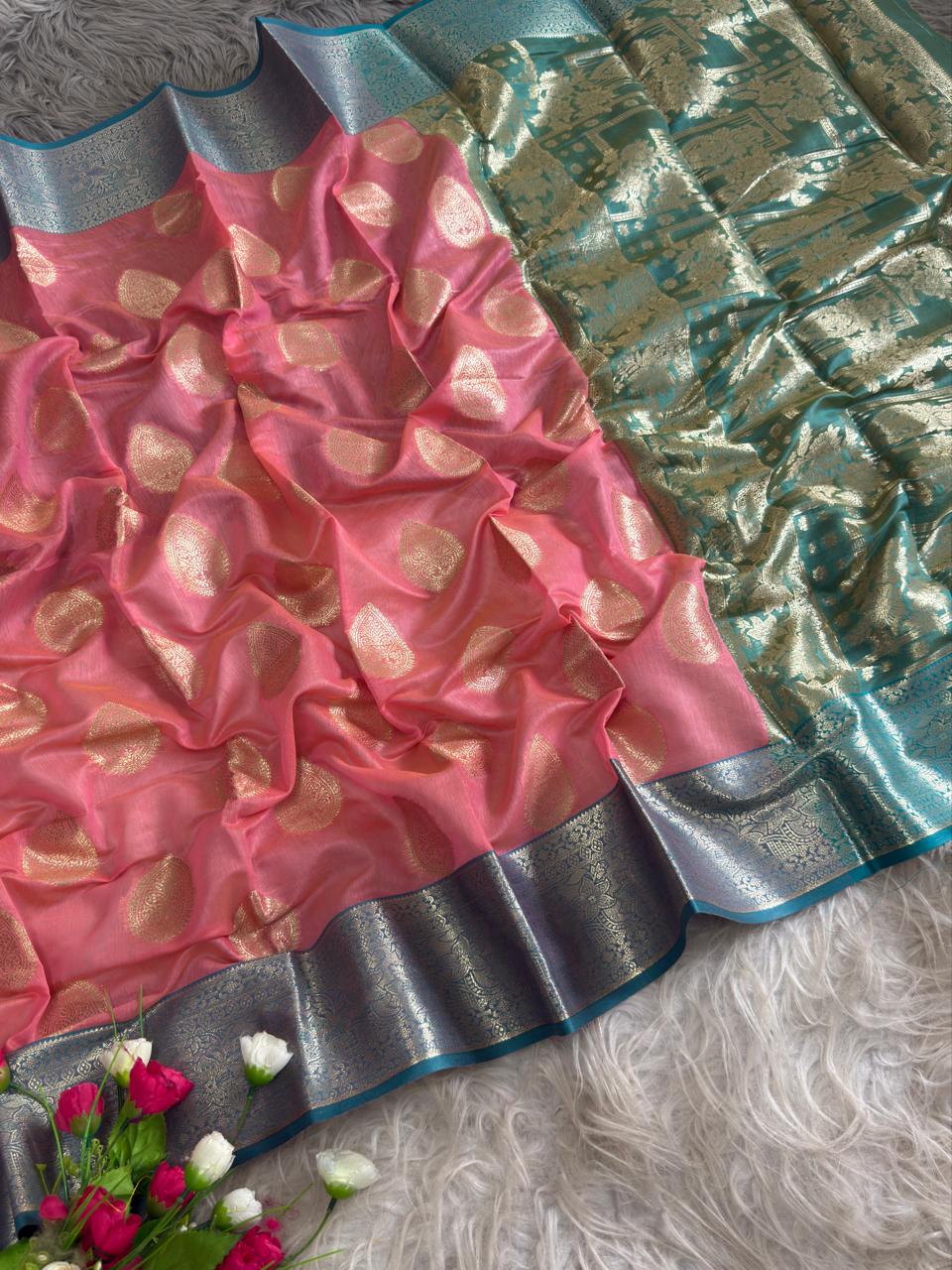 Maheshwari Cotton Silk Saree Collection – Elegant Zari Border Sarees