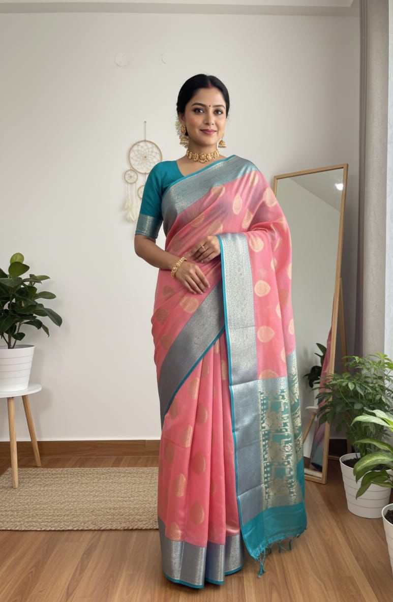 Maheshwari Cotton Silk Saree Collection – Elegant Zari Border Sarees