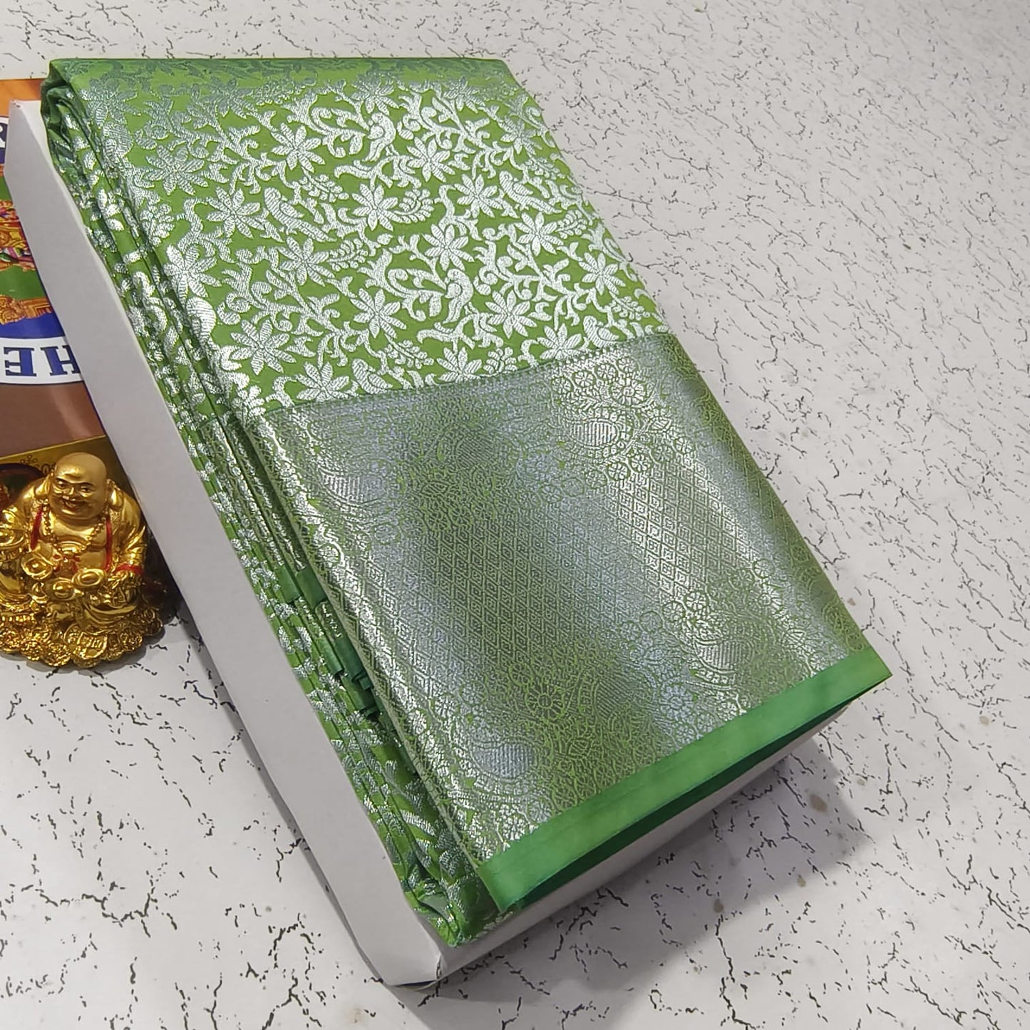 Elite Bridal Pick & Pick Fancy Silk Saree for Women | Samuthrika & Vasthrakala Style Wedding Saree | Rich Contrast Pallu with Running Blouse | Gold, Silver & Copper Zari Woven (Premium Bridal Collection)