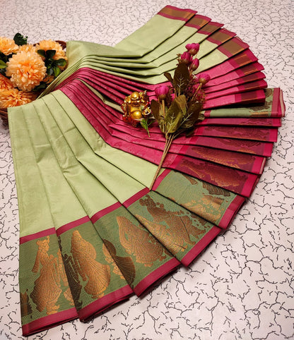 Designer Silk Saree for Women (Copper & Silver Zari Work, 6.25m)