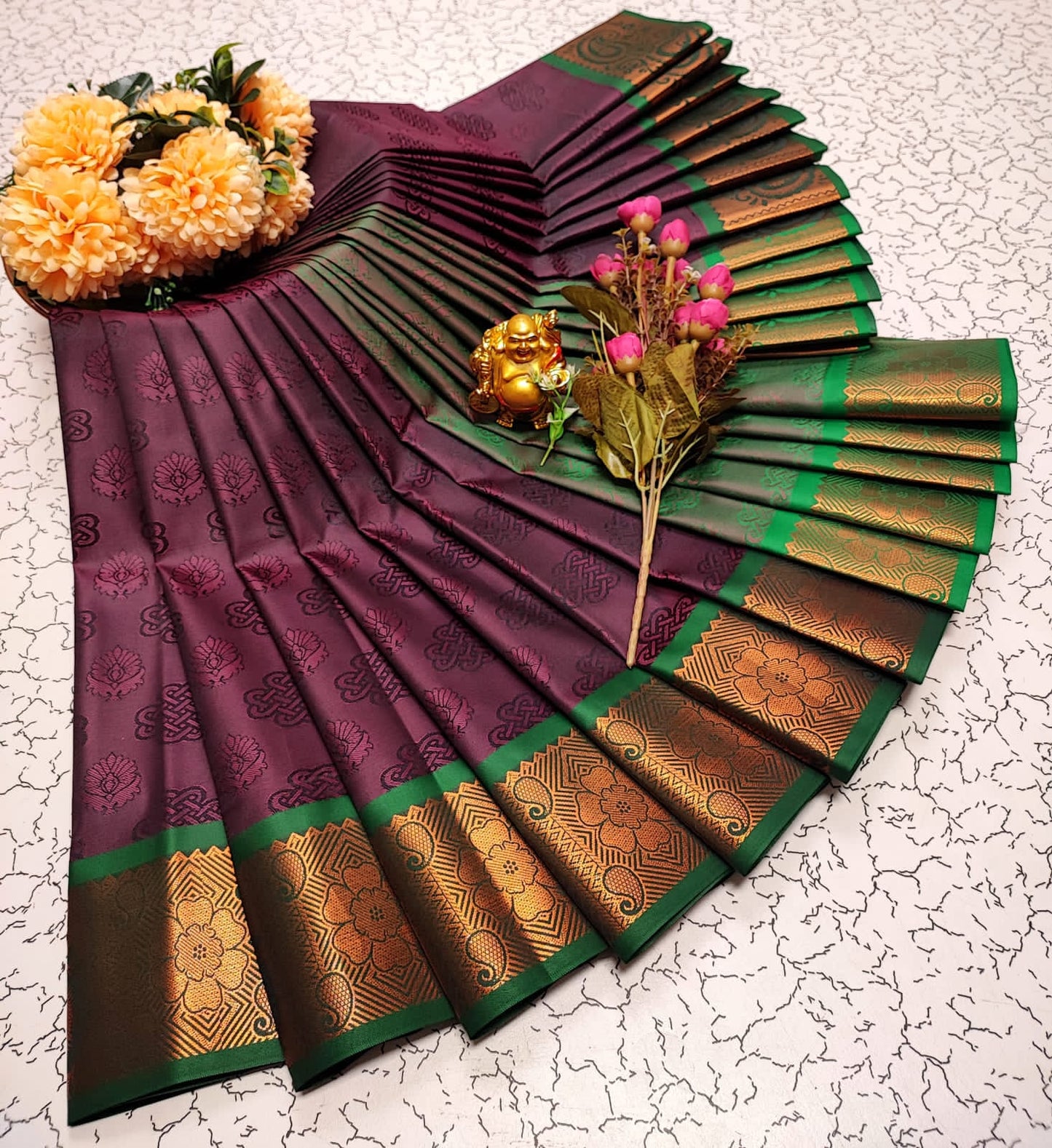 Designer Silk Saree for Women (Copper & Silver Zari Work, 6.25m)