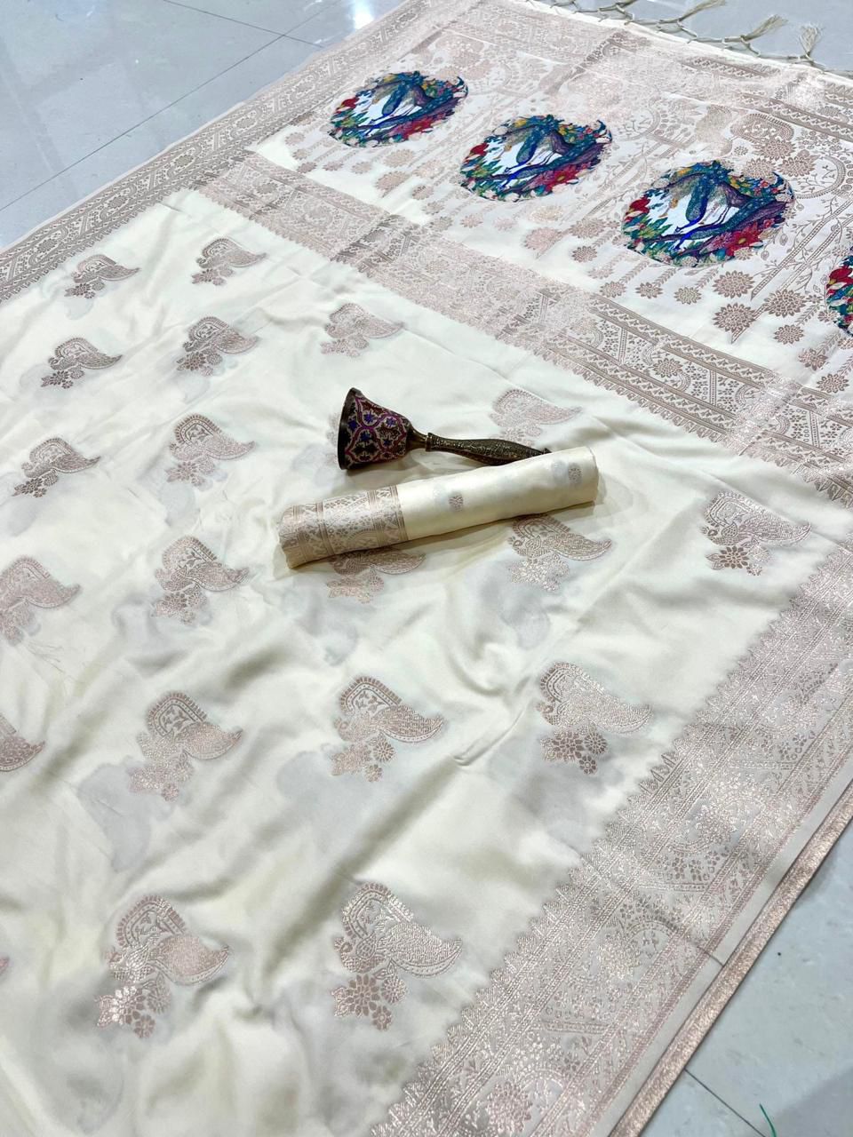 Pure Soft Kanchivaram Pethani Silk Saree with Original Zari Weaving