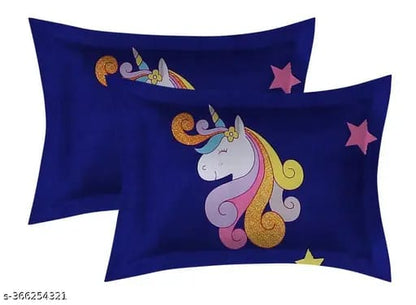 Super Soft Glace Cotton All Round Elastic Fitted Double Bed Bedsheet with 2 Pillow Covers-72x78x8