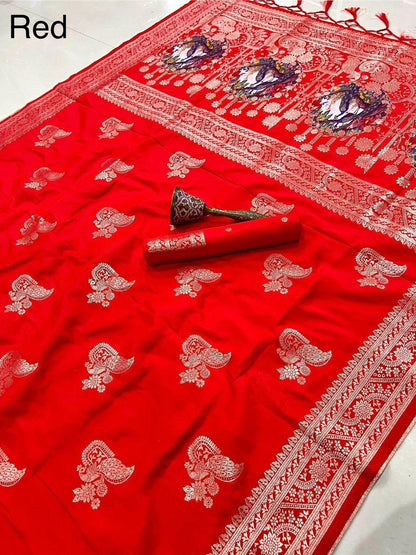 Pure Soft Kanchivaram Pethani Silk Saree with Original Zari Weaving