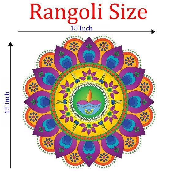 Diwali Rangoli Stickers Small Diya