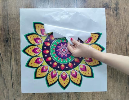 Diwali Rangoli Stickers Floral