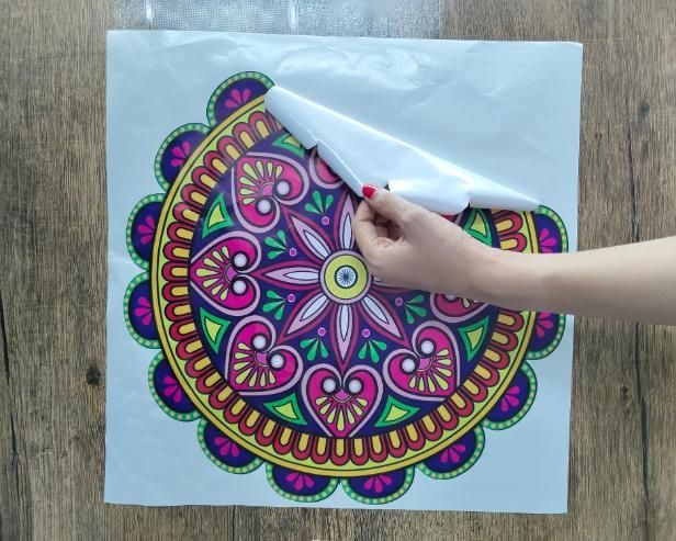 Diwali Rangoli Stickers Flower Pan