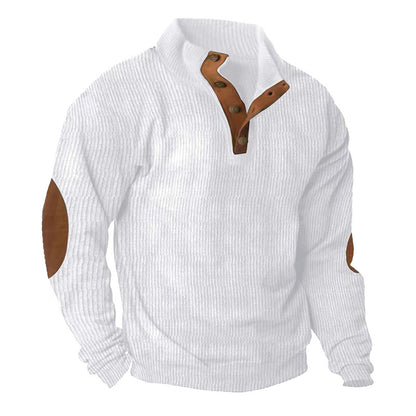 Outdoor loose autumn sweater  casual stand collar long sleeve sweater
