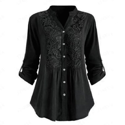 New commuter style fashion loose long-sleeved shirt for women