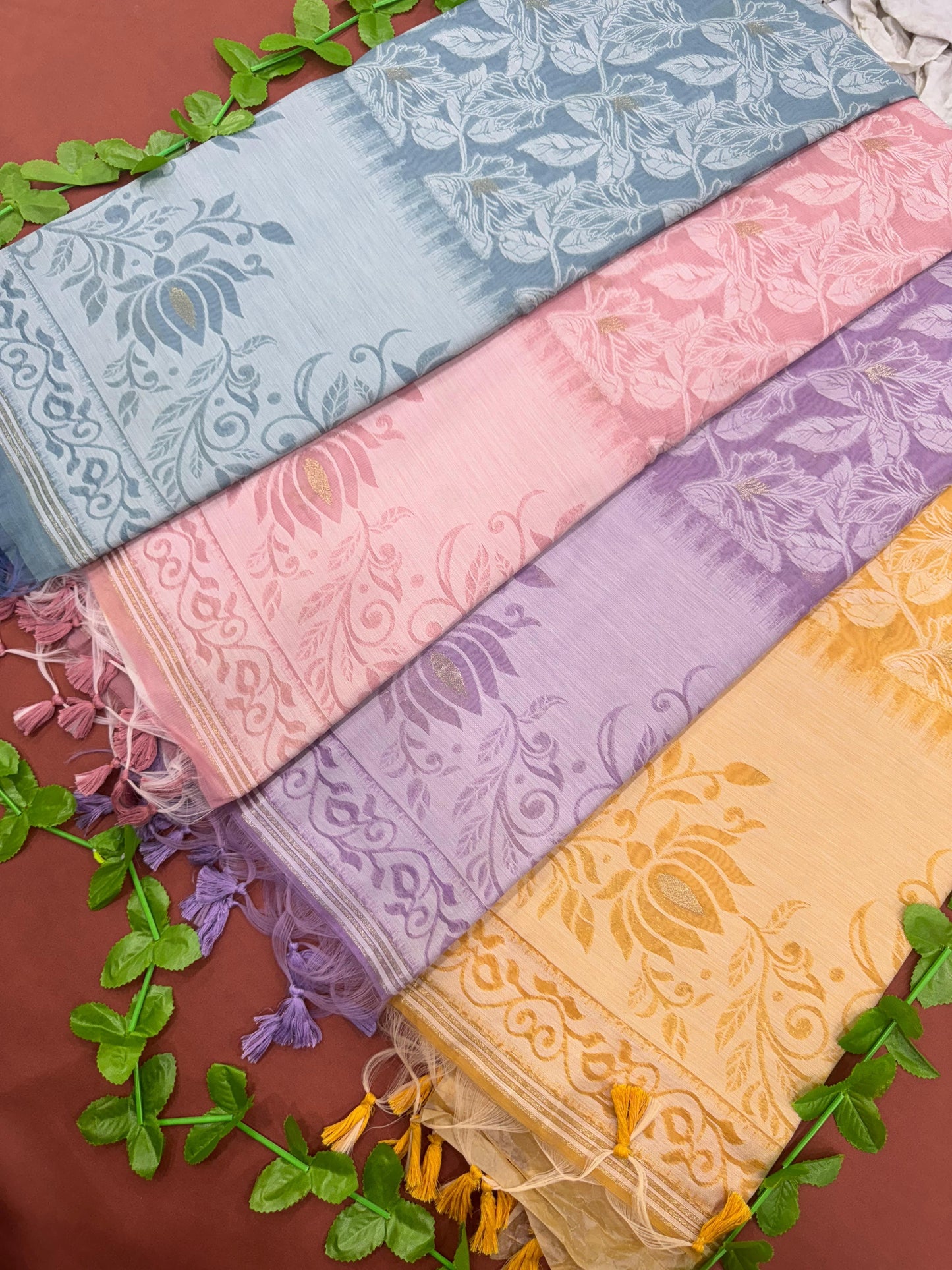 Premium Jamdani Weaving Mul Cotton Saree for Women | Soft Cotton Saree with Resham Weaving Pallu & Floral Jal Design | Traditional Saree with Running Blouse Piece