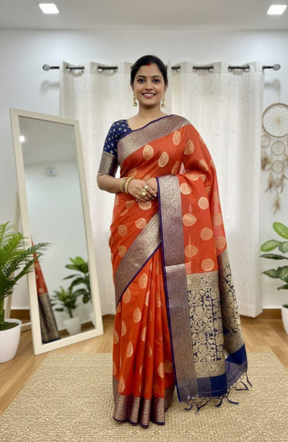 Maheshwari Cotton Silk Saree Collection – Elegant Zari Border Sarees