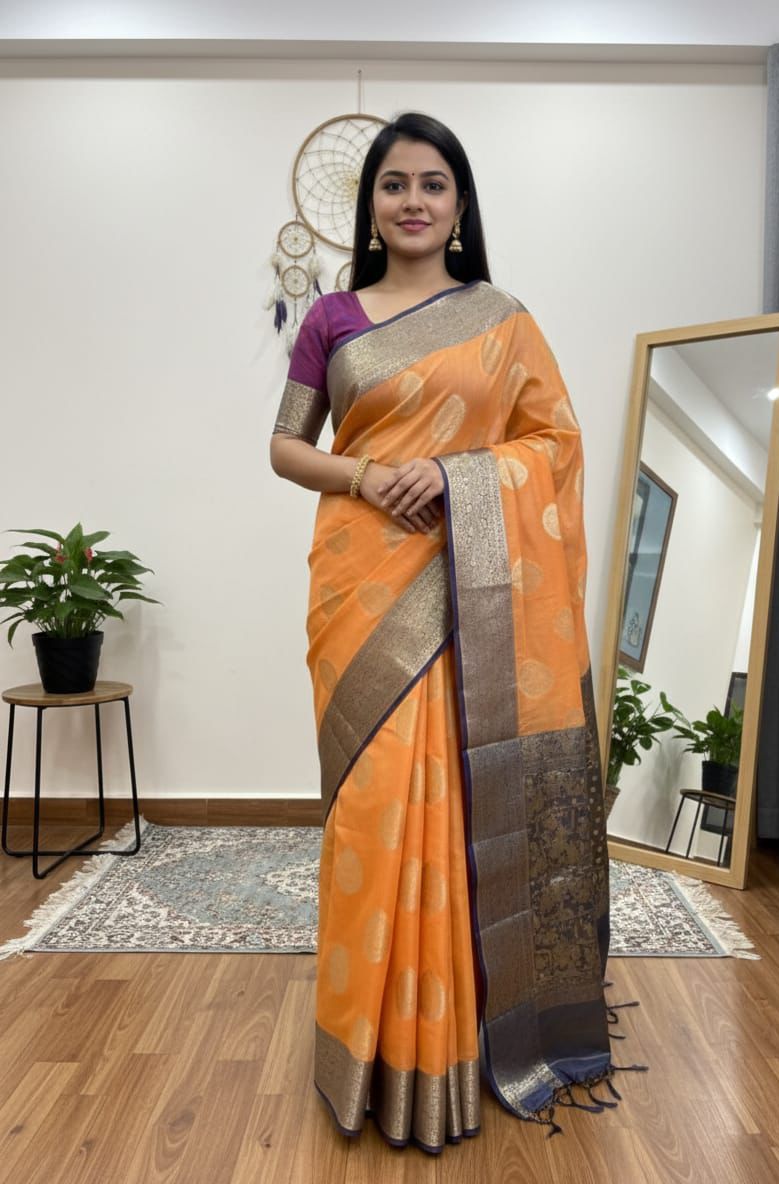 Maheshwari Cotton Silk Saree Collection – Elegant Zari Border Sarees