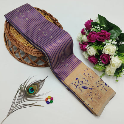 Silk Bridal Saree – 3D Embossed Weaving, Rose Gold Zari, Rich Pallu & Contrast Blouse | Premium Lightweight Wedding Saree