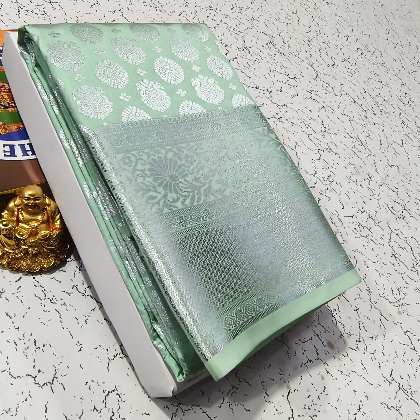 Elite Bridal Pick & Pick Fancy Silk Saree for Women | Samuthrika & Vasthrakala Style Wedding Saree | Rich Contrast Pallu with Running Blouse | Gold, Silver & Copper Zari Woven (Premium Bridal Collection)