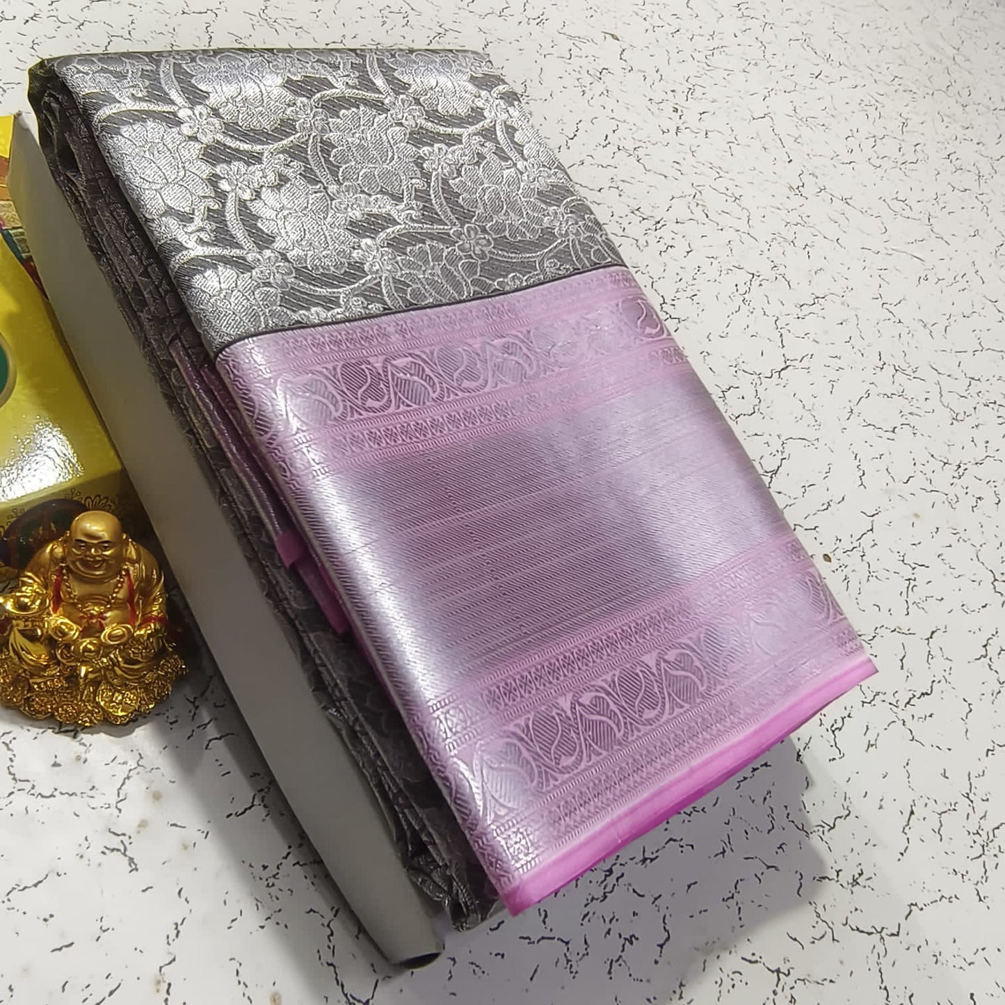 Elite Bridal Pick & Pick Fancy Silk Saree for Women | Samuthrika & Vasthrakala Style Wedding Saree | Rich Contrast Pallu with Running Blouse | Gold, Silver & Copper Zari Woven (Premium Bridal Collection)