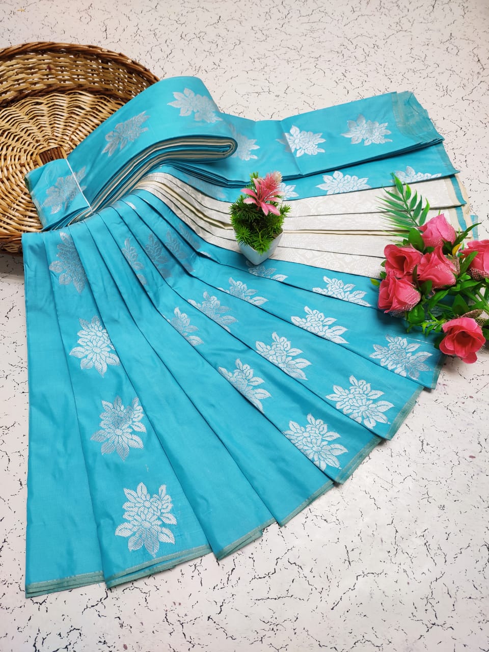 Premium Salem Elampillai Soft Silk Saree with Big Putta Work, Rich Pallu & Blouse – Lightweight