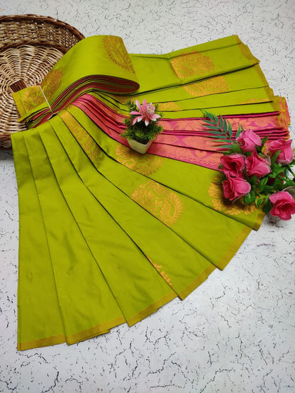 Premium Salem Elampillai Soft Silk Saree with Big Putta Work, Rich Pallu & Blouse – Lightweight