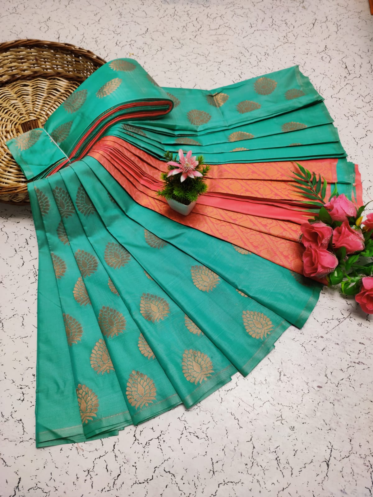 Premium Salem Elampillai Soft Silk Saree with Big Putta Work, Rich Pallu & Blouse – Lightweight