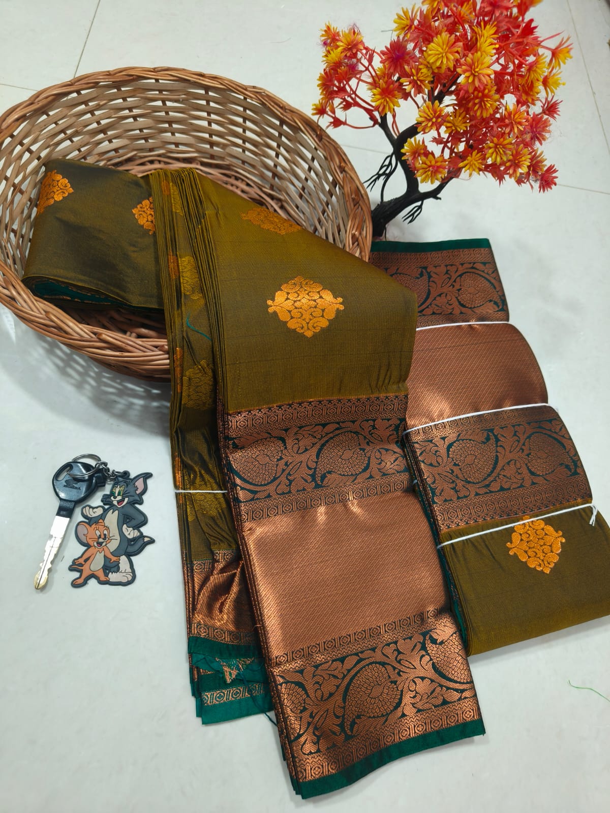 Arani Special TANA Soft Silk Saree for Women | Lightweight Traditional Saree with Grand Motif Design, Contrast Pallu & Blouse | Premium Quality Handloom Soft Silk (Festive & Wedding Wear)