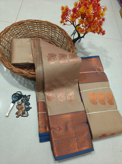Arani Special TANA Soft Silk Saree for Women | Lightweight Traditional Saree with Grand Motif Design, Contrast Pallu & Blouse | Premium Quality Handloom Soft Silk (Festive & Wedding Wear)