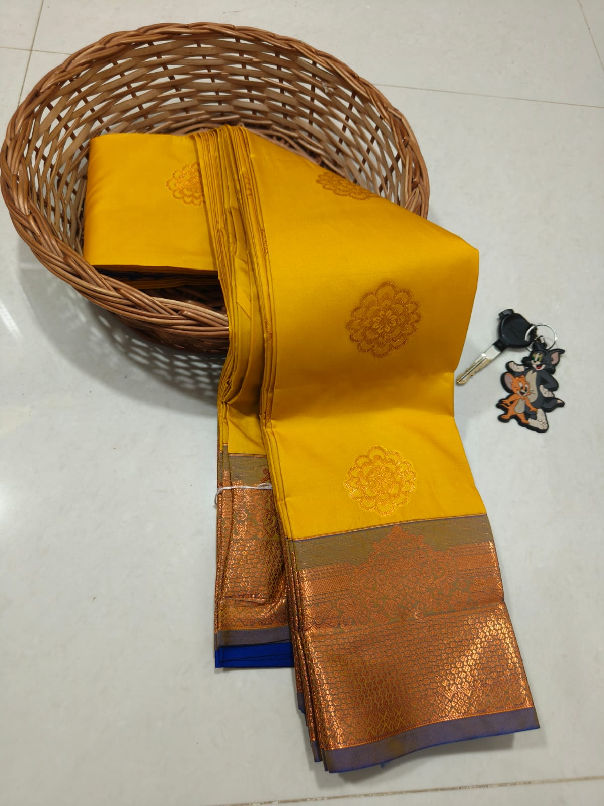 Arani Special TANA Soft Silk Saree for Women | Lightweight Traditional Saree with Grand Motif Design, Contrast Pallu & Blouse | Premium Quality Handloom Soft Silk (Festive & Wedding Wear)