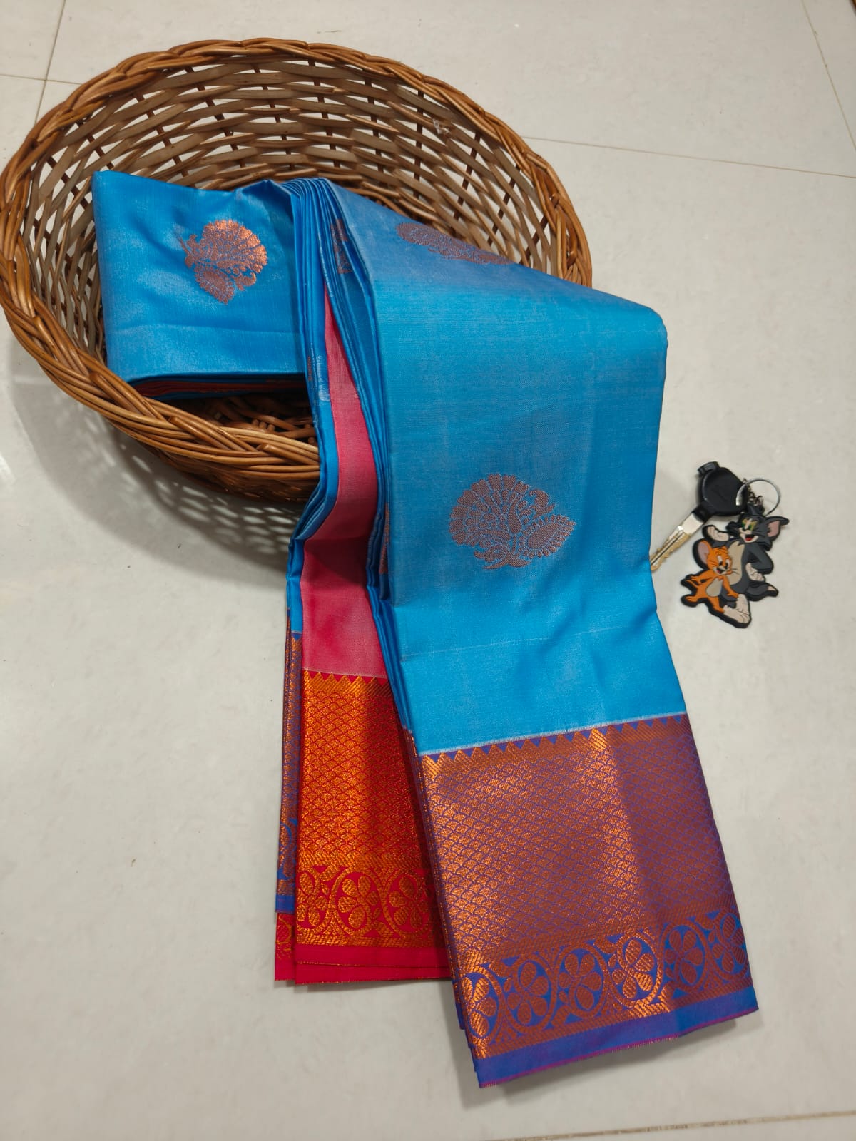 Arani Special TANA Soft Silk Saree for Women | Lightweight Traditional Saree with Grand Motif Design, Contrast Pallu & Blouse | Premium Quality Handloom Soft Silk (Festive & Wedding Wear)