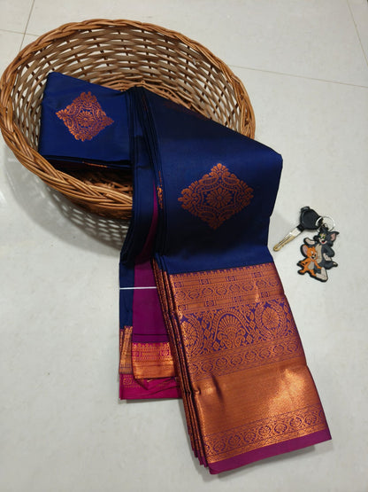 Arani Special TANA Soft Silk Saree for Women | Lightweight Traditional Saree with Grand Motif Design, Contrast Pallu & Blouse | Premium Quality Handloom Soft Silk (Festive & Wedding Wear)