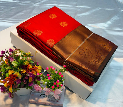 Luxury Border Pure Silky Soft Saree – 75 Dineyar Yarn Weaving with Double Warp Thana Silk, All-Over Butta Work & Rich Pallu