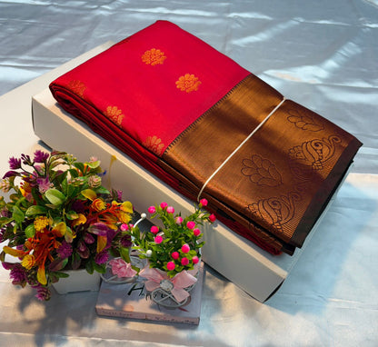 Luxury Border Pure Silky Soft Saree – 75 Dineyar Yarn Weaving with Double Warp Thana Silk, All-Over Butta Work & Rich Pallu