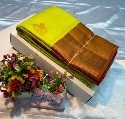 Luxury Border Pure Silky Soft Saree – 75 Dineyar Yarn Weaving with Double Warp Thana Silk, All-Over Butta Work & Rich Pallu