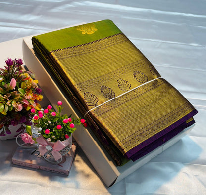 Luxury Border Pure Silky Soft Saree – 75 Dineyar Yarn Weaving with Double Warp Thana Silk, All-Over Butta Work & Rich Pallu