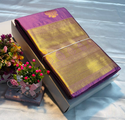 Luxury Border Pure Silky Soft Saree – 75 Dineyar Yarn Weaving with Double Warp Thana Silk, All-Over Butta Work & Rich Pallu