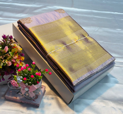 Luxury Border Pure Silky Soft Saree – 75 Dineyar Yarn Weaving with Double Warp Thana Silk, All-Over Butta Work & Rich Pallu