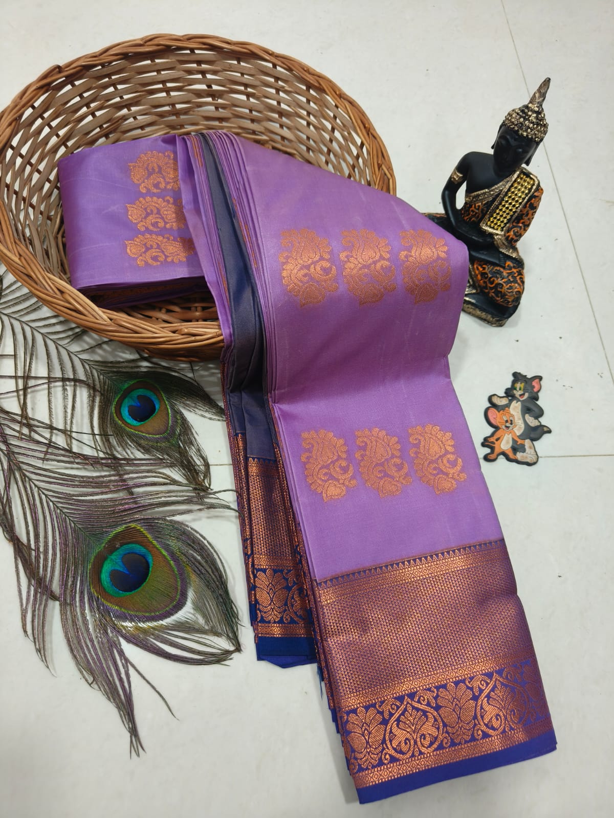 Arani Special TANA Soft Silk Saree for Women | Lightweight Traditional Saree with Grand Motif Design, Contrast Pallu & Blouse | Premium Quality Handloom Soft Silk (Festive & Wedding Wear)