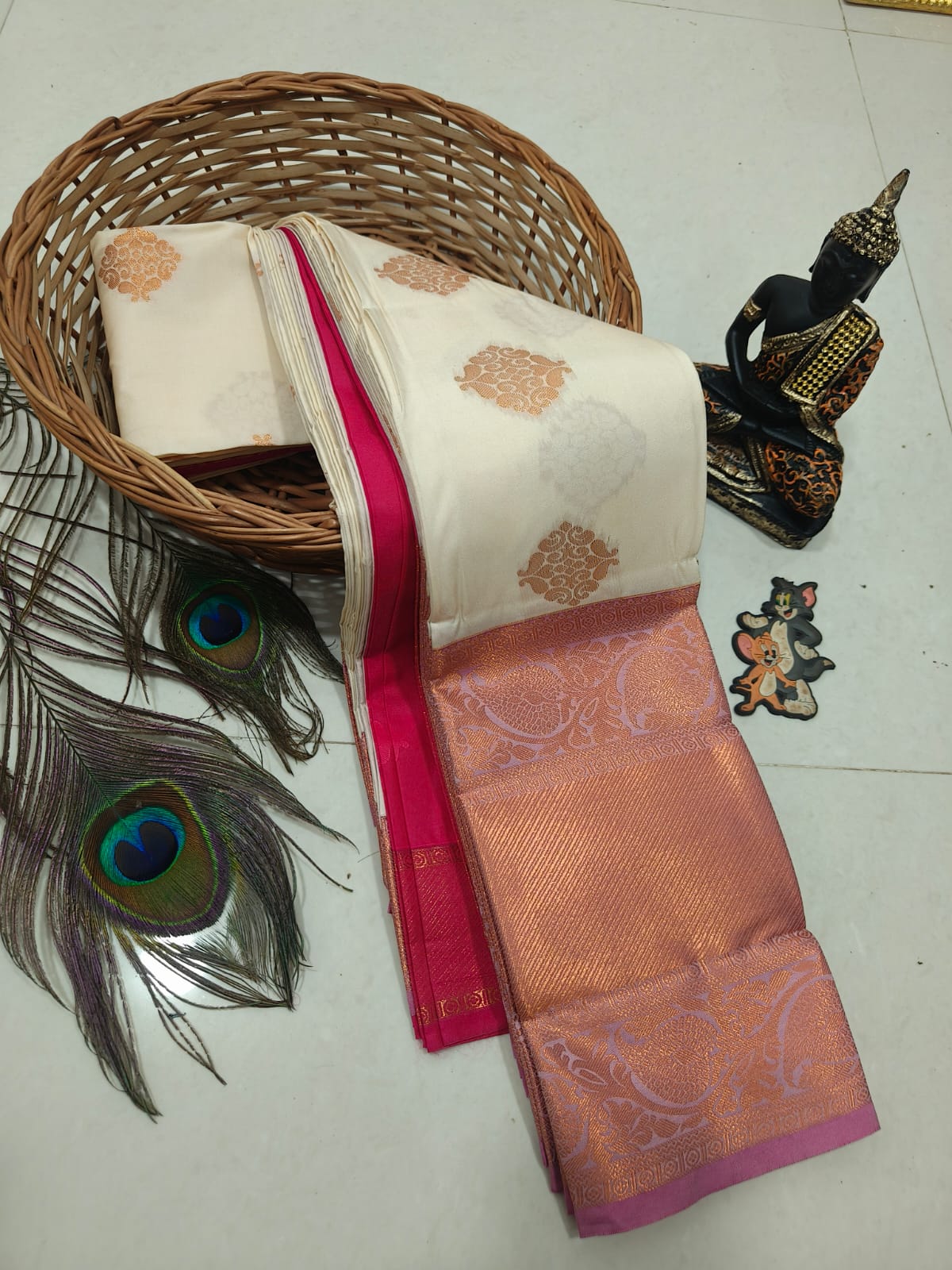 Arani Special TANA Soft Silk Saree for Women | Lightweight Traditional Saree with Grand Motif Design, Contrast Pallu & Blouse | Premium Quality Handloom Soft Silk (Festive & Wedding Wear)