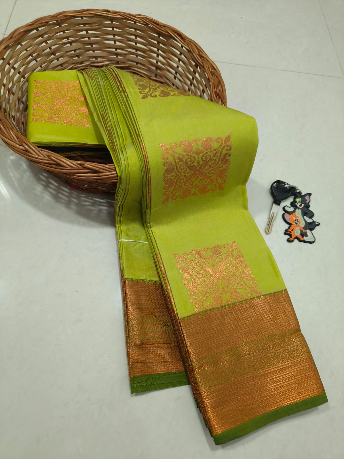 Arani Special TANA Soft Silk Saree for Women | Lightweight Traditional Saree with Grand Motif Design, Contrast Pallu & Blouse | Premium Quality Handloom Soft Silk (Festive & Wedding Wear)