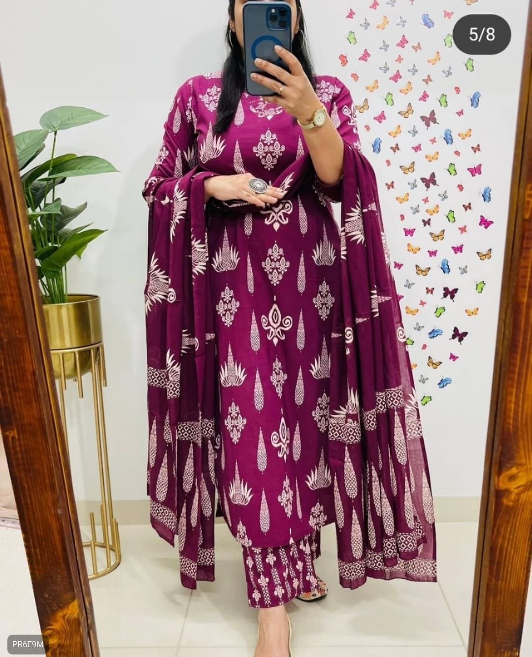 Premium Floral Cotton Kurta Pant Dupatta Set