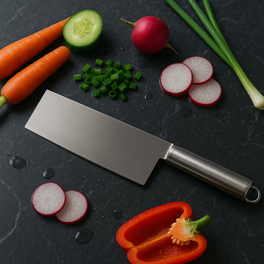 Professional-grade Stainless Steel Vegetable Cleaver Knife 1 Pc