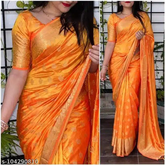 Jacquard Saree For Women (Multicolor, 6.3m)