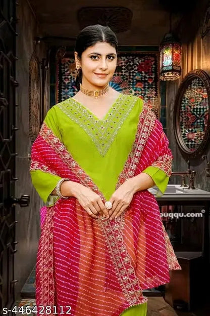 Kurta With Dupatta And Bottomwear