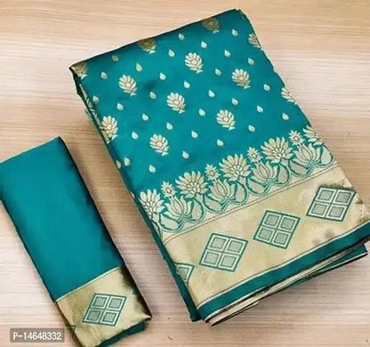 Jacquard Printed Saree for Women (Red, 6.3 m)