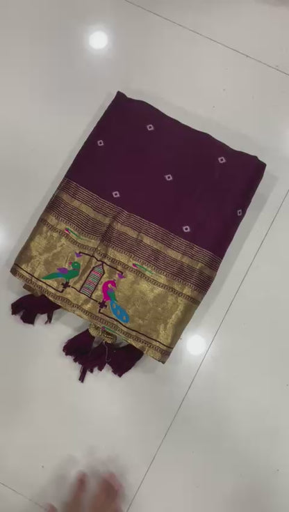 Super Hit Pure Viscose Gajji Silk Bandhej Saree with Pure Zari Weaving Work
