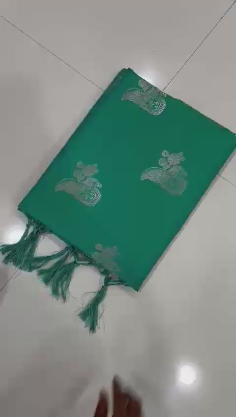 Pure Soft Kanchivaram Pethani Silk Saree with Original Zari Weaving