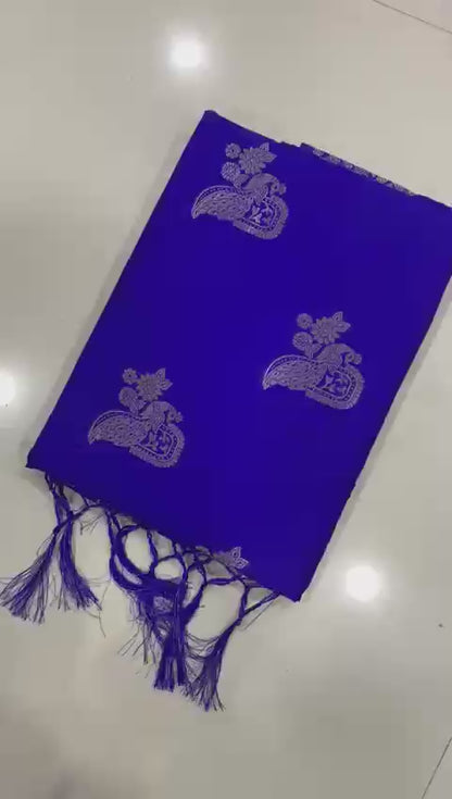 Pure Soft Kanchivaram Pethani Silk Saree with Original Zari Weaving