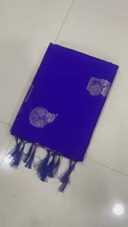 Pure Soft Kanchivaram Pethani Silk Saree with Original Zari Weaving